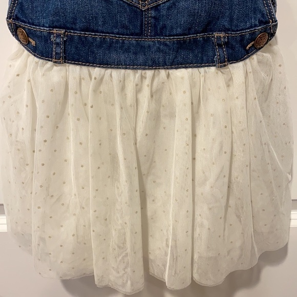 OshKosh B’Gosh Denim and Tulle Overalls EUC - Picture 3 of 10